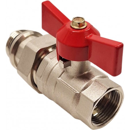 kulový ventil 3/4 červený Nordic Tec CZ7