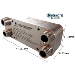Výměník tepla 3/4"&1/2" 5-20 kW