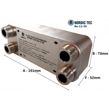 Výměník tepla 3/4"&1/2" 5-20 kW