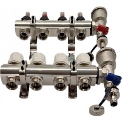 Rozdělovač pro podlahové vytápění - 4 okruhy Nordic Tec 2