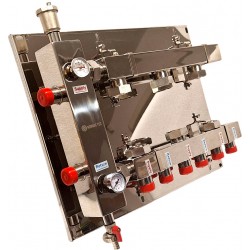 Anuloid Hydraulický Vyrovnávač s rozdělovačem 3 okruhy + Manometr a Teploměr (pro čerpadla 130mm) Nordic Tec cz1