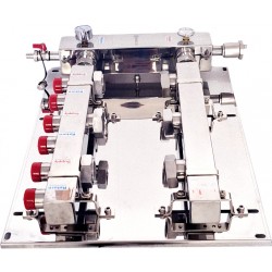 Anuloid Hydraulický Vyrovnávač s rozdělovačem 3 okruhy + Manometr a Teploměr (pro čerpadla 130mm) Nordic Tec cz1 2