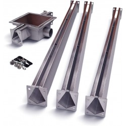 Garážový odtokový žlab 3 kanaly Nordic Tec s krytem FULL-INOX