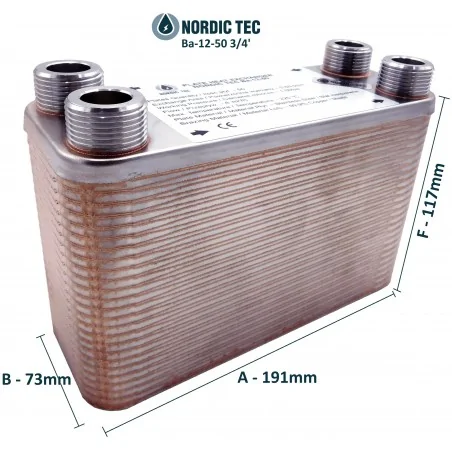výměníky pro topné kotle 15 kW 3/4"
