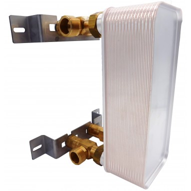 Výměník tepla 1 1/4" pro kotel na dřevo 25kW Nordic Tec