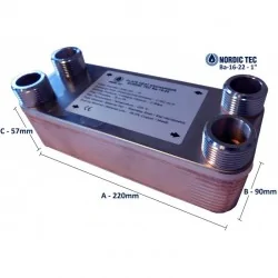 Fireplace heat exchanger 22 plates