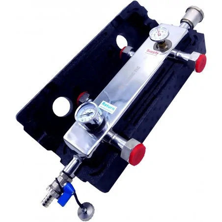 Hydraulický Vyrovnávač tlaku 1" + s Manometrem, Teploměrem a Izolací NORDIC TEC