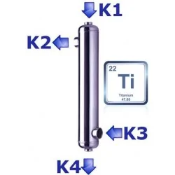 Titanový bazénový výměník tepla B85-Ti 25kW 2