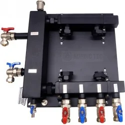 Hydraulic Separator Low Loss Pressure Nordic Tec with 2 heating cirlces manifold