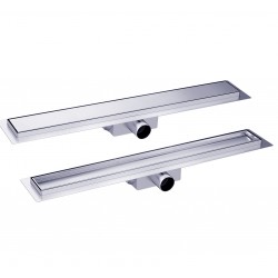 Koupelnový sprchový žlab nerezový s roštem pro dlažbu 70 cm 2