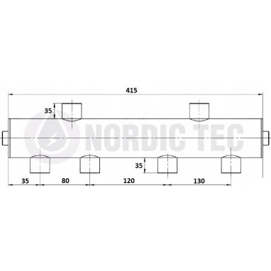 Anuloid Hydraulicky Vyrovnávač tlaku - technický výkres Nordic Tec