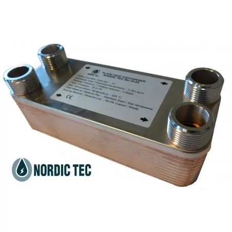výměník tepla s velkými přípojkami Nordic Tec Ba-27-20