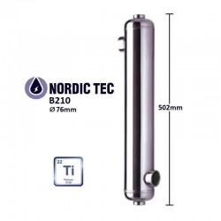Titanový bazénový výměník tepla B210-Ti 61kW NORDIC TEC