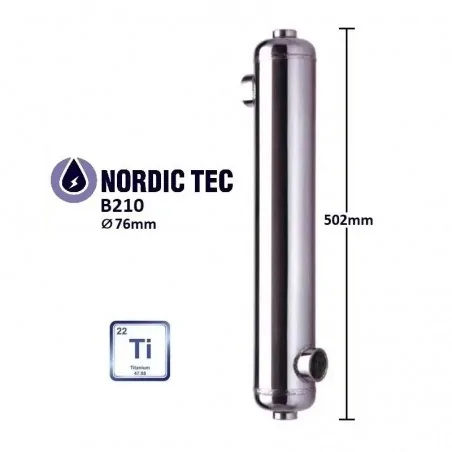 Titanový bazénový výměník tepla B210-Ti 61kW NORDIC TEC