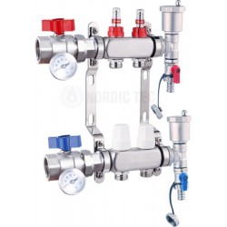 Rozdělovač na podlahovku Nordic Tec INOX 2 okruhy cz