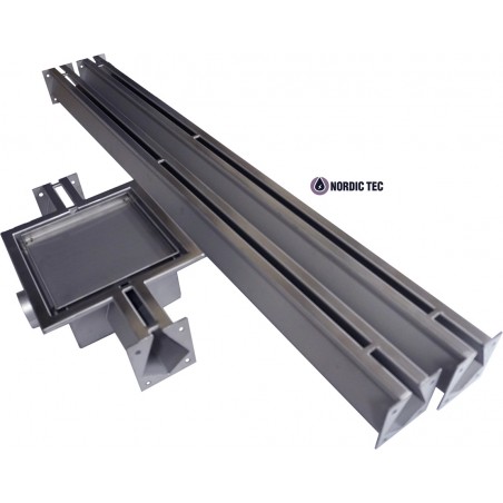 nerezový štěrbinový žlab 2m NORDIC TEC