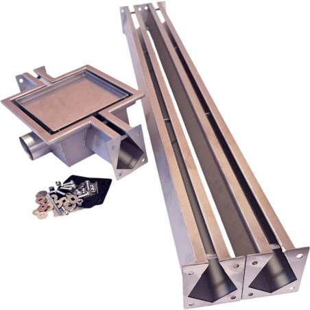 Odtokový žlab do garáže se 2 kanaly