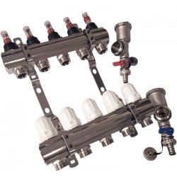 Rozdělovač pro podlahové vytápění - 5 okruhů Nordic Tec 2