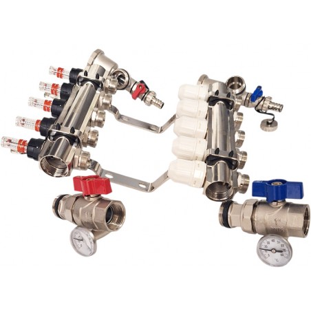 rozvadec podlahoveho topeni 5 okruhů Nordic Tec