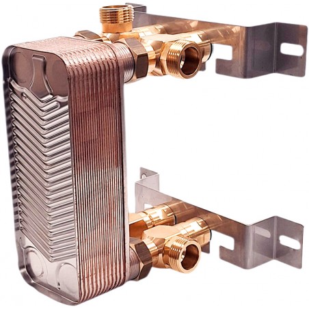 Výměník tepla Ba-16-22 12-30kW 1" a montazni sada DN25