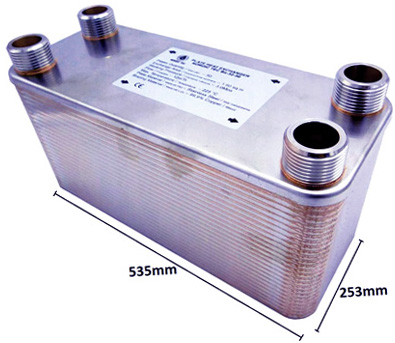 Velký průmyslový výměník tepla 170-deskový Nordic Tec Ba-115-170