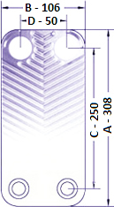 Výměník pro freon velikost desky Ba-26.