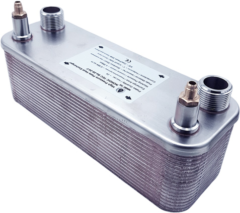 Výměník tepla plynu a adaptery Nordic TEc Ba-26-34-F