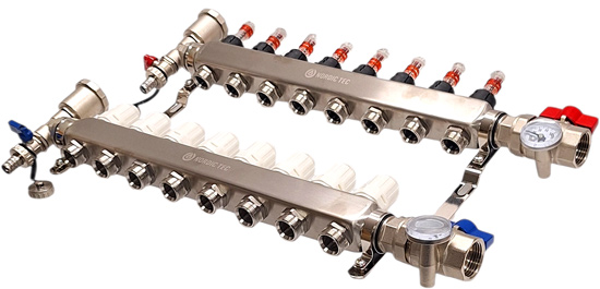 Nerezový rozdělovač topení 8 Nordic Tec INOX CZ0