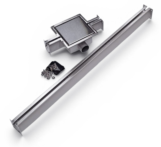 Garážový liniový žlab s mřížkou FULL-INOX Nordic Tec