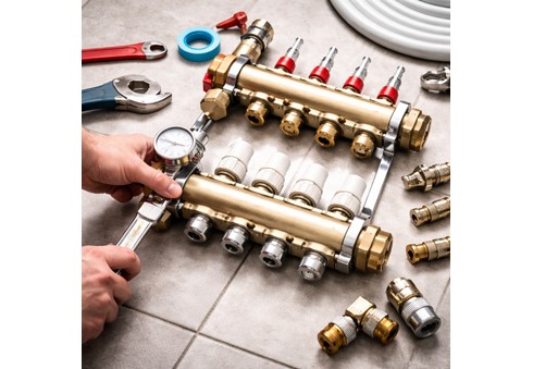 Připojení rozdělovače podlahového topení - co a jak po řadě